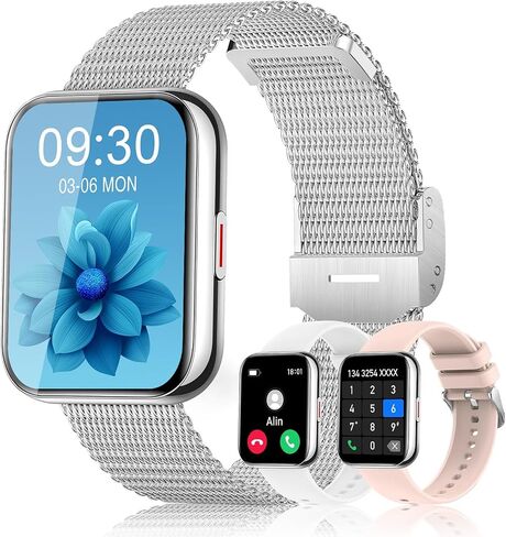 Smart Watch for Women,1.85"HD Smartwatch for Android & iPhone with 100 Sport modes,Fitness Watch with Bluetooth Call (Answer/Make), Fitness Tracker Heart Rate Sleep Monitor,Waterproof Women's Watch in Saudi Arabia
