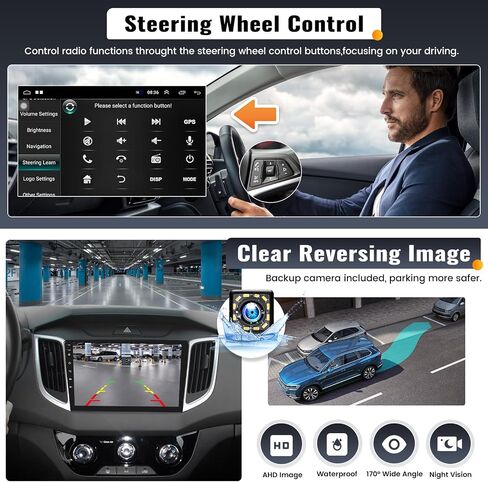 UNITOPSCI 1G+32G Android 13 راديو ستيريو للسيارة Hyundai Creta ix25 2015-2019 مع وصلة مرآة، 10.1 بوصة تعمل باللمس GPS وحدة رأس الملاحة مع بلوتوث، WiFi/FM/RDS/USB، كاميرا احتياطية/SWC/MIC in Saudi Arabia