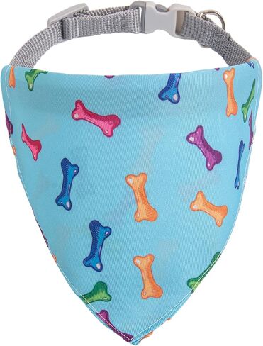 Dog's Collar with Bandanas for Small and Meidum Puppy Novelty Printed Pet Scarf,Colore Bone,Large in Saudi Arabia