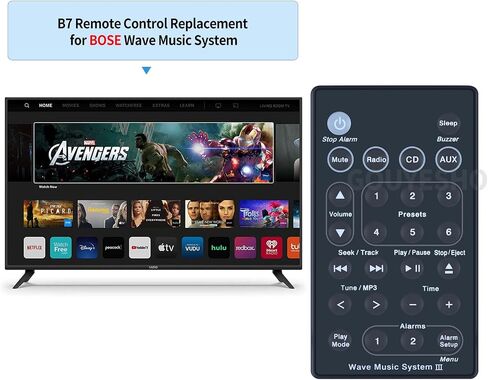 جهاز تحكم عن بعد بديل جديد مناسب لنظام راديو الموسيقى Bose Soundtouch Wave - الجيل 1,2,3,4، AWRCC1 AWRCC2 AWRCC3 (النظام I II III IV بدون بطارية) in Saudi Arabia