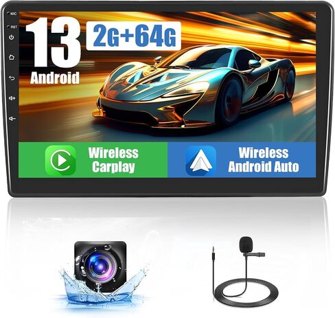 2+64G Android 13 CarPlay راديو ستيريو للسيارة جيب رانجلر JK كومباس جراند شيروكي دودج رام، شاشة لمس عالية الدقة 10.1 بوصة Android Auto، كاميرا احتياطية AHD، وصلة مرآة، GPS، WiFi، FM RDS in Saudi Arabia