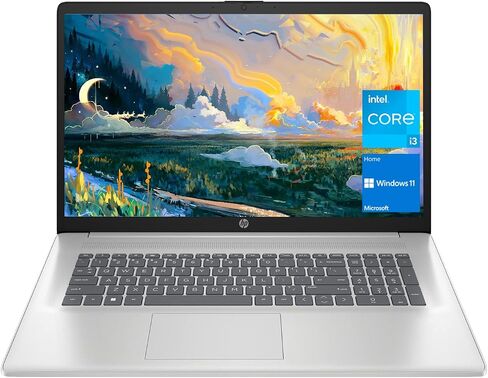 كمبيوتر محمول HP 17، شاشة 17.3 بوصة HD+، معالج Intel Core i3-1125G4 من الجيل الحادي عشر، ذاكرة وصول عشوائي 32 جيجابايت، 1 تيرابايت SSD، واي فاي، HDMI، كاميرا ويب، Windows 11 Home، فضي (متجدد) in Saudi Arabia