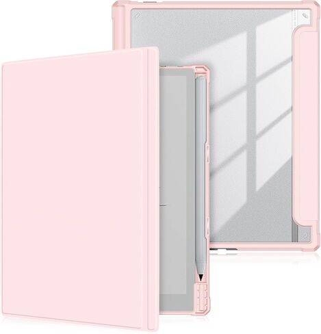 حافظة متوافقة مع BOOX Tablet Go 10.3 ePaper E Ink Tablet، غطاء واقٍ خلفي شفاف صلب مع حامل قلم، تنبيه/غفو تلقائي، أسود in Saudi Arabia