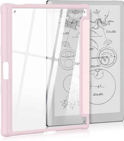 حافظة متوافقة مع BOOX Tablet Go 10.3 ePaper E Ink Tablet، غطاء واقٍ خلفي شفاف صلب مع حامل قلم، تنبيه/غفو تلقائي، أسود in Saudi Arabia