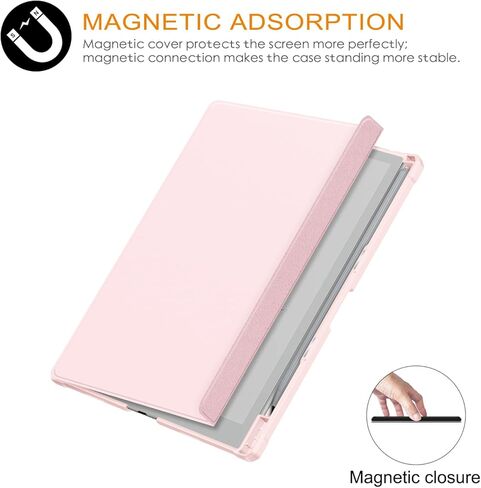 حافظة متوافقة مع BOOX Tablet Go 10.3 ePaper E Ink Tablet، غطاء واقٍ خلفي شفاف صلب مع حامل قلم، تنبيه/غفو تلقائي، أسود in Saudi Arabia