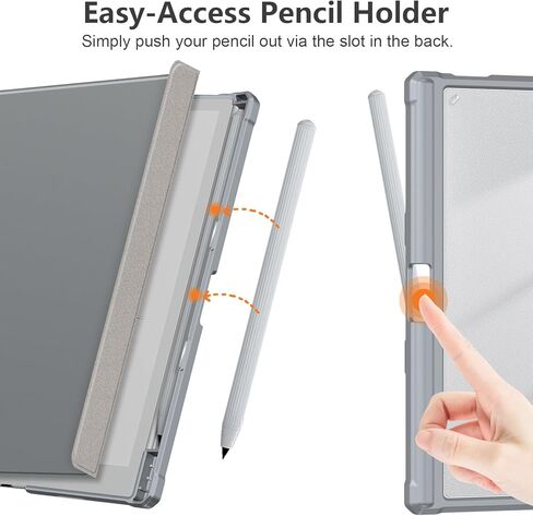 Case Compatible with BOOX Tablet Go 10.3 ePaper E Ink Tablet,Hard Transparent Back Protective Cover with Pen Holder,Auto Wake/Sleep,Black in Kuwait