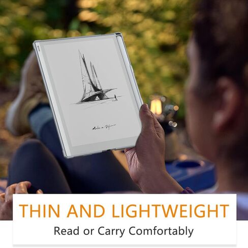 Case Compatible with BOOX Tablet Go 10.3 ePaper E Ink Tablet,Hard Transparent Back Protective Cover with Pen Holder,Auto Wake/Sleep,Black in Kuwait