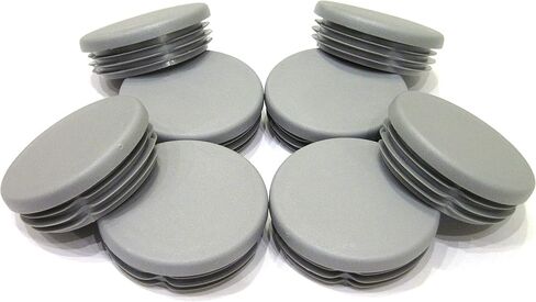 2 Inch Round Plastic End Cap (for Hole Size from 1 3/4 to 1 7/8 inches), Cover for Steel Fence Post, Furniture Finishing Plug (Grey, 4) in Saudi Arabia