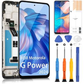 for Motorola Moto G Power 5G 2024 Screen Replacement - LCD for Moto G Power 2024 Digitizer for Motorola G Power XT2415 XT2415-1 XT2415-5 LCD Display Assembly with Frame (Not for 2022 Ver.)