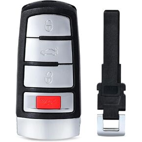 Replacement Smart Remote Car Key Fob for Volkswagen Passat 2006-2013 CC 2009-2015 NBG009066T HLO 3C0 959 752 N 315MHz ID48Chip 4Buttons