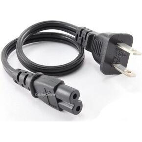 CablesOnline, 5-Pack 1ft 2-Prong Figure-8 Replacement Non-Polarized Computer Power Cord Cable, PC-10701-5