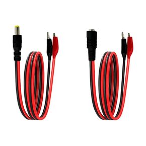 1.6ft/Male/Female 1 Pair 5.5x2.5mm Male/Female Barrel Connector to Alligator Clip Power Extension Cord for CCTV Security Cameras, Lighting Adapter