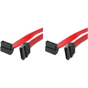 StarTech.com 6in SATA to Right Angle SATA Serial ATA Cable - 6in SATA Cable - left angle SATA Cable - angled SATA Cable, Red (SATA6RA1)
