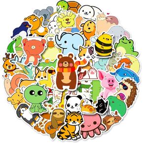 Animal Stickers for Kids, 100pcs Cute Waterproof Vinyl Decals for Laptop, Phone, Skateboard, Water Bottle, Aesthetic Sticker Packs for Girls Boys Teens