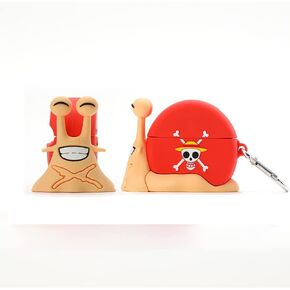 for AirPods Case Cover, Soft Silicone Protective Cover with Buckle, Compatible with AirPods pro Charging Case (Snails/pro)