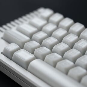 keycaps White Jade Keycaps Double Shot PBT Keycaps SA Profile 142 Keys Shine Through Keycaps Ceramic-Liked Keycaps Set for for 61/64/68/84/87/100/104/108 Mechanical Keyboard