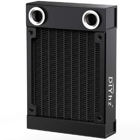 Water Cooling Computer Radiator, 12 Pipe Aluminum Heat Exchanger Liquid Cooling Radiator Fans - 240mm Radiator for CPU PC Laser Water Cool System DC12V Black