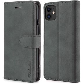 Case for iPhone 11, Premium Leather Wallet Case with Card Holder Kickstand Magnetic Closure Flip Folio Case Cover Compatible with iPhone 11 (6.1 Inch) - Red