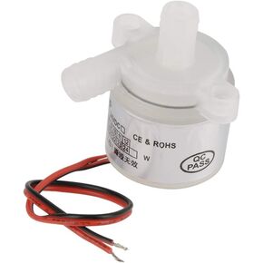 TOPINCN 1 pcs Brushless Water Pump Ultra-Quiet Waterproof White Mini Food Grade Magnetic Drive Centrifugal Submersible 12V DC 6W for Fish Tank Hydroponics Fountains Ponds Aquariums