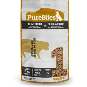 PureBites Pork Freeze Dried Dog Treats, 1 Ingredient, Made in USA, 3.5oz
