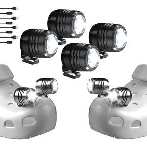 4Pack Original Headlights for Crocs, Adjustable Croc Light for Shoes, Flashlights Accesories for Crocs Kids Adults Sandals, Clip on Clog, Headlamps Shoes Decorations for Crocs