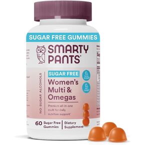 SmartyPants Women's Multivitamin Gummies - Improved Formula: Omega 3 Oil (DHA/EPA), Methylfolate, CoQ10, Vitamin D3, C, Vitamin B12, B6, Vitamin A, K & Zinc, Gluten Free, 90 Count (30 Day Supply)