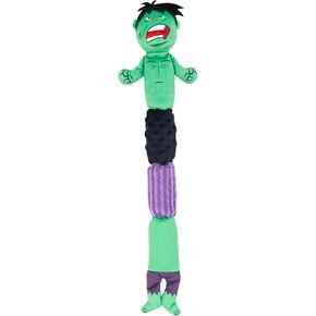 ZippyPaws Marvel Caterpillar Hero Plush Dog Toy with 5 Squeakers, Long Chew Toy, Hulk