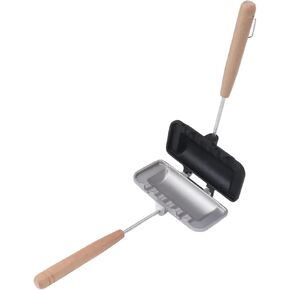 Double Sided Hot Sandwich Maker Frying Pan, Nonstick Grilled Cheese Toastie Toaster for Sandwich, Breakfast Omelets, Pancakes, and Hot Dogs with Removable Tray