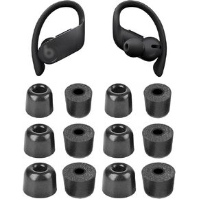 BLUEWALL Ear Tips Compatible with Beats Powerbeats Pro Earbuds, S/M/L/D Sizes 12 Pairs Soft Silicon Earbud Tips Replacement Eartips Compatible with PB Pro 12 Pairs Cloud Pink