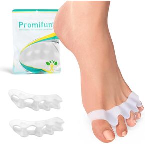 فواصل أصابع القدم وفواصل أصابع القدم - عبوة من 8 مصحح للورم لتصحيح محاذاة أصابع القدم - فواصل أصابع القدم للنساء والرجال - فواصل أصابع القدم للهدايا مع الجل (أبيض) - للنساء بعمر 11+، والرجال بعمر 10+ - L in Kuwait