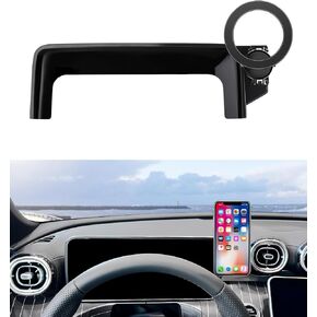 Car Phone Holder for 2022-2024 Mercedes Benz GLC / 2022-2024 C-Class Accessories 12.3-Inch Digital Instrument Cluster Screen Fixed Clip, 360° Rotation Phone Mount Compatible with MagSafe