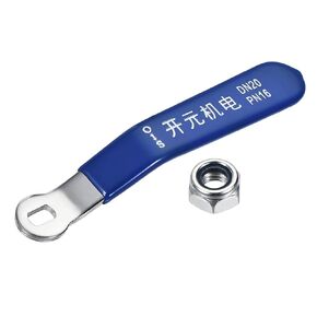 YOKIVE 3 Pcs Lever Handle, Iron Chrome Plated Replacements Quarter Turn with Plastic Vinyl Grips DN20 | Great for Ball Valve (Blue)