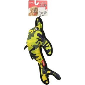 Petlou Durable Dog Chewy Toys, Squeaky Toys in Multi-Size , Heavy Duty Oxford Fabric (16" SEAWARRIOR Dolphin)