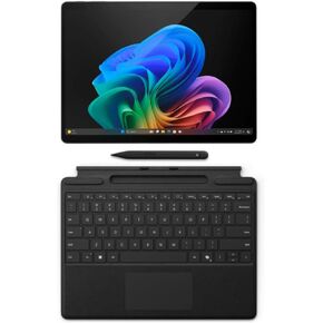 Microsoft Surface Pro 11 Bundle, 2-in-1 Tablet with Pro Keyboard and Slim Pen, Copilot+ PC, 13" Touchscreen OLED Display, Snapdragon X Elite (12 Core), 16GB RAM, 512GB SSD, Windows 11 Pro, Black