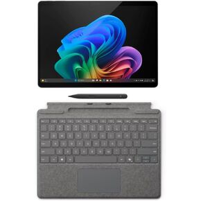 Microsoft Surface Pro 11 Bundle, 2-in-1 Tablet with Pro Keyboard and Slim Pen, Copilot+ PC, 13" Touchscreen OLED Display, Snapdragon X Elite (12 Core), 16GB RAM, 512GB SSD, Windows 11 Pro, Black