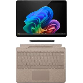 Microsoft Surface Pro 11 Bundle, 2-in-1 Tablet with Pro Keyboard and Slim Pen, Copilot+ PC, 13" Touchscreen OLED Display, Snapdragon X Elite (12 Core), 16GB RAM, 512GB SSD, Windows 11 Pro, Black