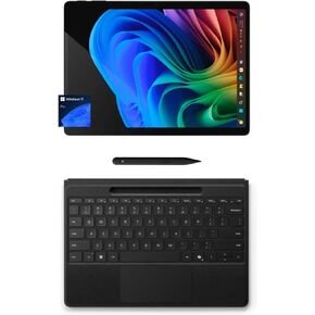 Microsoft Surface Pro 11 Bundle, 2-in-1 Tablet with Flex Keyboard and Slim Pen, Copilot+ PC, 13" Touchscreen OLED Display, Snapdragon X Elite (12 Core), 16GB RAM, 512GB SSD, Windows 11 Pro, Black