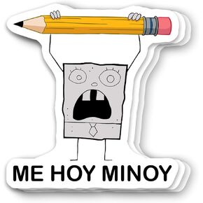 (3Pcs) Me Hoy Minoy Vinyl Sticker 3 Inch for Water Bottle, Tumbler, Laptop, Hat, Phone Case