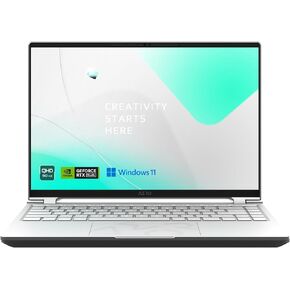 GIGABYTE AERO 14 OLED: 14" Thin Bezel 2.8K QHD+ 2880x1800 90Hz OLED, NVIDIA GForce RTX 4050 GPU 6GB GDDR6, Intel Core i7-13700H, 16GB DDR5 RAM, 1TB SSD, Windows 11 Home (AERO 14 OLED BMF-72USBB4SH)