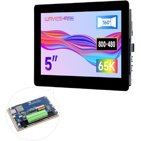 Waveshare ESP32-S3 5inch Capacitive Touch Display Development Board, 5-Point Touch, 32-Bit LX7 Dual-Core Processor, Support Wi-fi & BLE, with Onboard Antenna, 800×480 Display Resolution