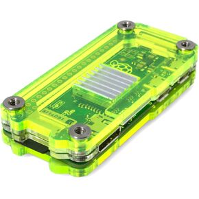 حافظة Zebra Zero لجهاز Raspberry Pi Zero & Zero Wireless - Laser Lime مع مبددات حرارة in Kuwait