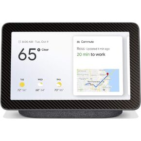 BocaDecals Skin for Google Nest Hub Max 10" | Protective, Durable, and Unique Vinyl Decal Wrap Cover | Made in The USA (Black Carbon Fiber)
