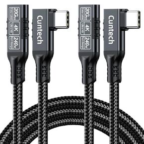 240W USB C Extension Cable 6.6ft, 20Gbps Data Transfer 4K@60Hz Video 240W Fast Charging Cable for Thunderbolt 4/3 for iPhone16/15 iPad Samsung Galaxy S24/S23 Phone Tablet Laptop Other Type C Devices