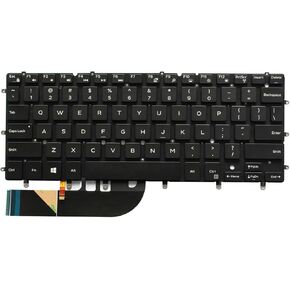 No Frame Backlight US Keyboard for Dell XPS 13 9343 9350 9360 Laptop, Dell Inspiron 13 7347 7348 7352, Dell Inspiron 15 7547 7548 Laptop