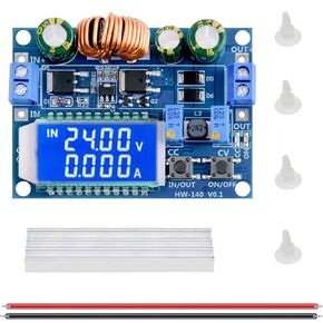 Buck Boost Converter Display DC-DC 5.5-30V to 0.5-30V Step Up/Down Voltage Converter 3A 35W Power Supply Module Adjustable Constant Current Voltage Regulator