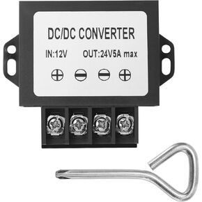 DC 12v to 24v 5A Step Up Boost Converter,10-20V to 24V 5A 120W max Variable Voltage Regulator,Current Adapter Voltage Regulator Converter Transformer for Trucks,Bus,Solar Power Systems, DIY etc