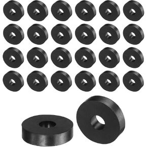 uxcell 36pcs Rubber Spacers 25mm OD, 12mm ID, 10mm Height Round Anti Vibration Spacer Rubber Bushing Grommets Thick Rubber Washers for Home Car Accessories