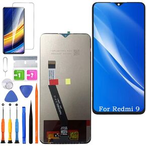 Screen Replacement for Xiaomi Redmi 9 Original, M2004J19G M2004J19C LCD Touch Panel Display Digitizer Assembly Repair Parts with Kit