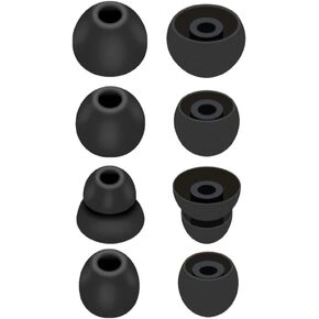 JNSA 8pcs Black Replacement Silicone Ear Tips Ear Buds Compatible with Powerbeats Pro Earphones - Black [Powerbeats Pro Ear Tip]