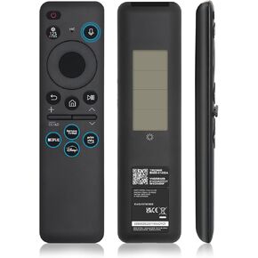 New BN59-01432A Solar Voice Remote Replacement for Samsung TV Remote with Rechargeable Solar Cell, Compatible with Samsung 2023-2024 Neo QLED, 8K, The Frame and Crystal UHD Series, 4 Shortcut Buttons